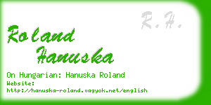 roland hanuska business card